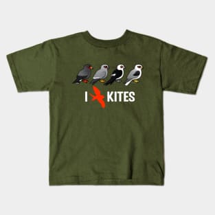 Cute I Heart Kites Cartoon Birds Kids T-Shirt